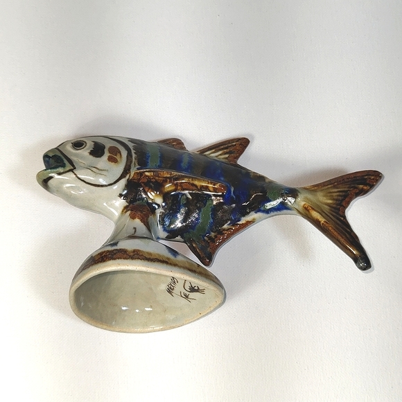 Ken Edwards 8in Vintage Large  Long Leaping Fish Sculpture - Picture 4 of 15